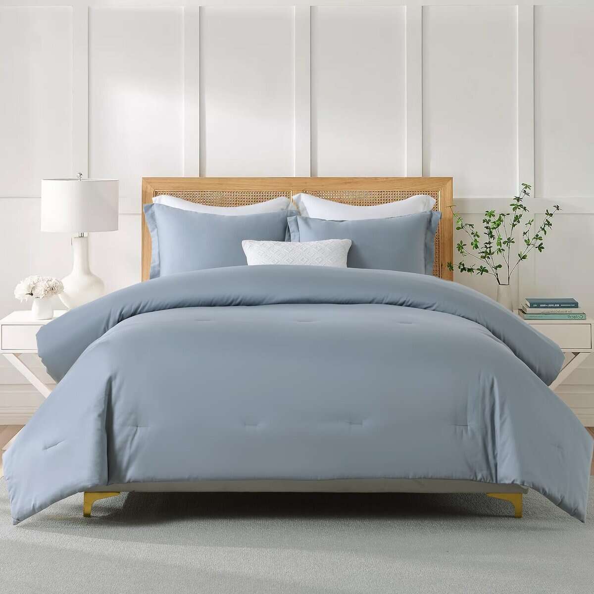 Juego de edredón Queen SahSahCasa, juego de -Azul