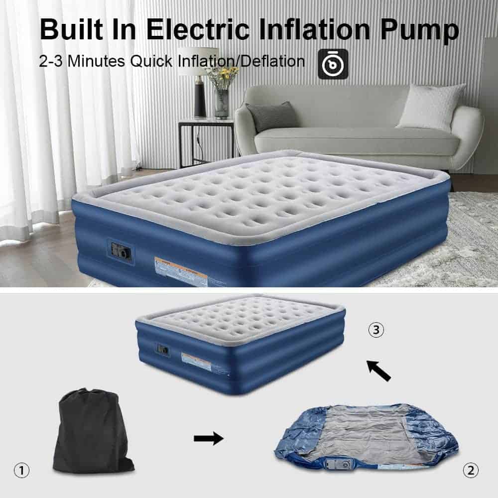 Colchón de Aire Queen con Bomba Incorporada, Colchón - Imagen 10