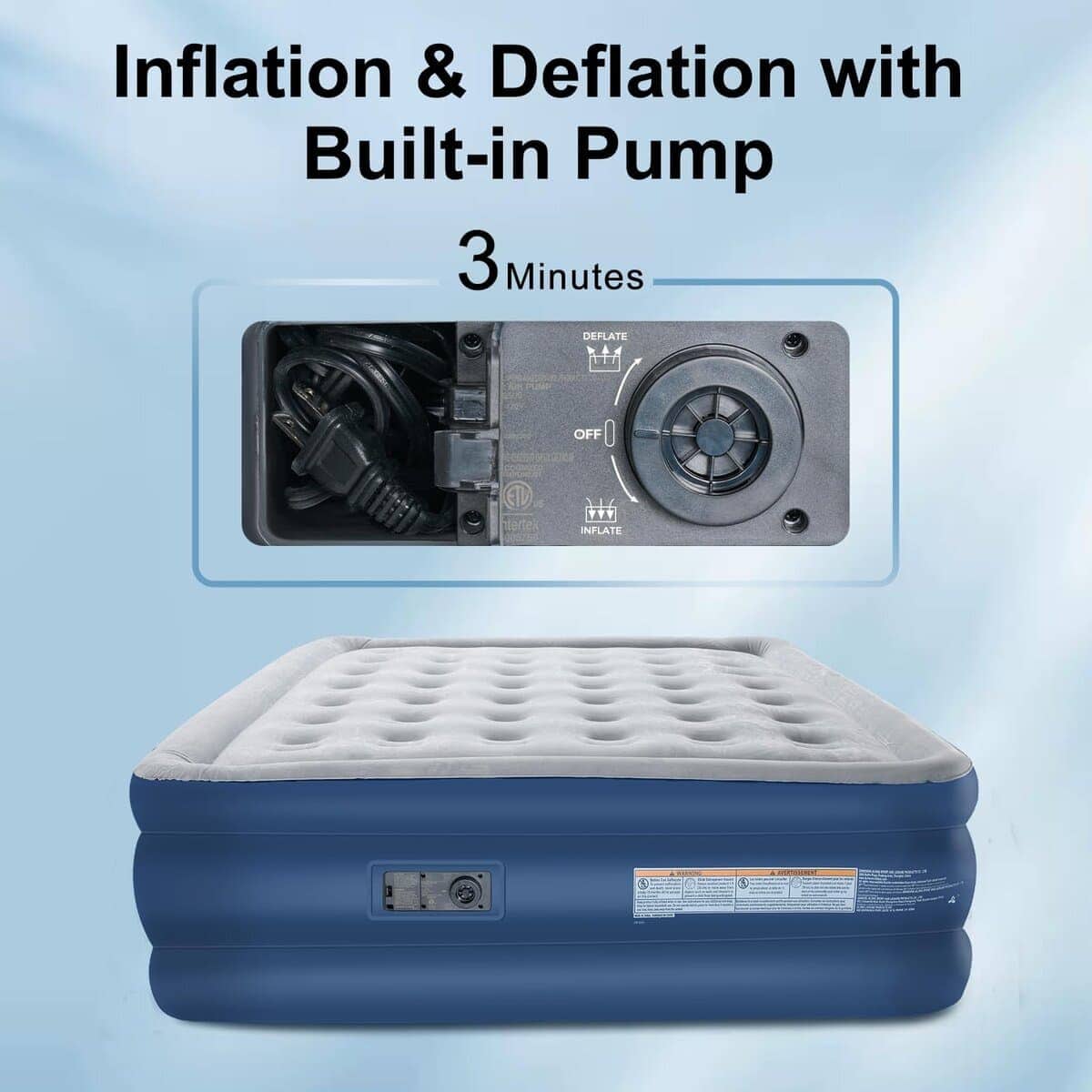 Colchón de Aire Queen con Bomba Incorporada, Colchón - Imagen 4