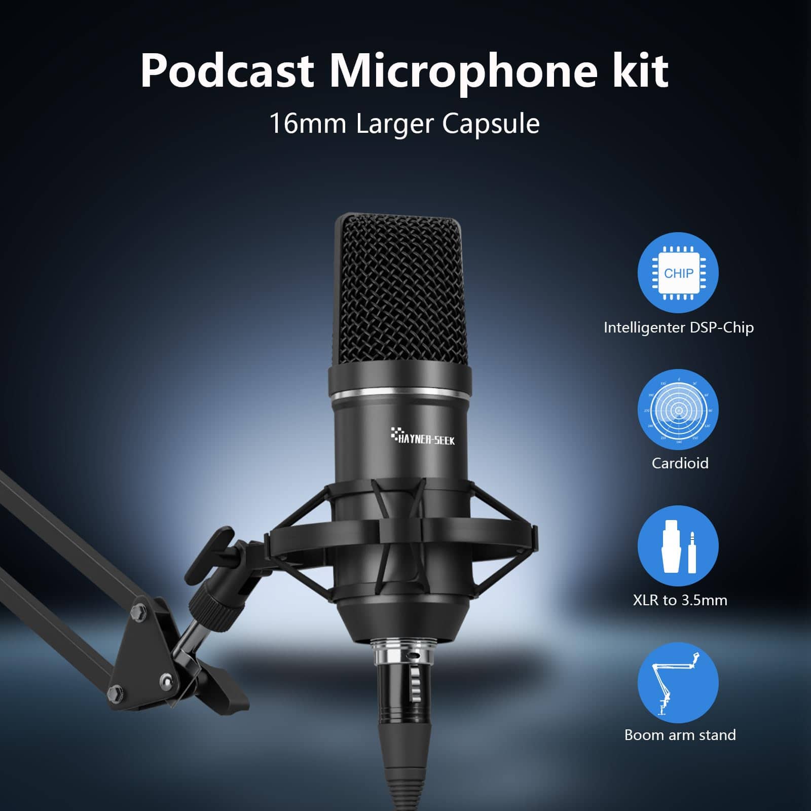 Paquete de Equipo para Podcast Hayner-Seek, Interface de - Imagen 3