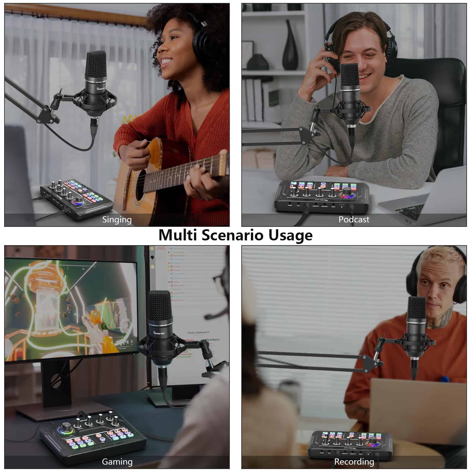 Paquete de Equipo para Podcast Hayner-Seek, Interface de - Imagen 8