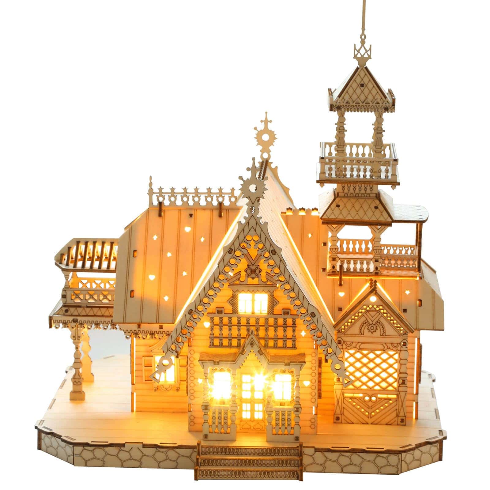 Rompecabezas de Madera 3D para Adultos 267pcs Villa Vintage