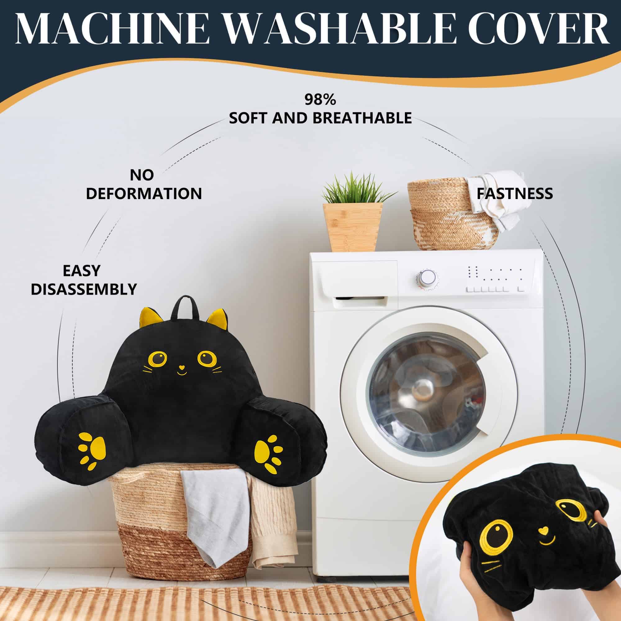 Almohada de lectura de QCat con respaldo y soporte para - Imagen 5