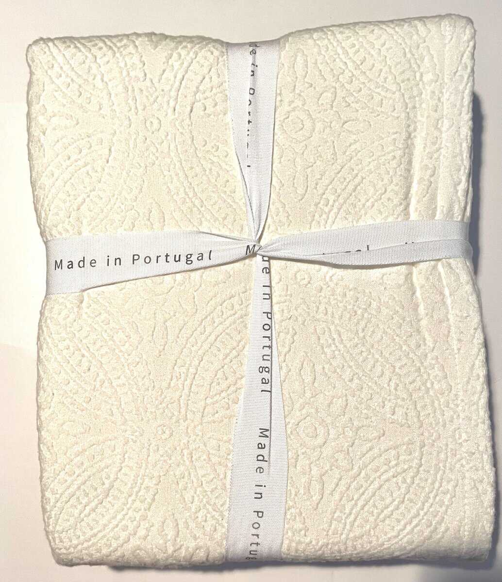 Colcha Edredón Cobertor de Algodón Matelassé Blanco de - Imagen 4