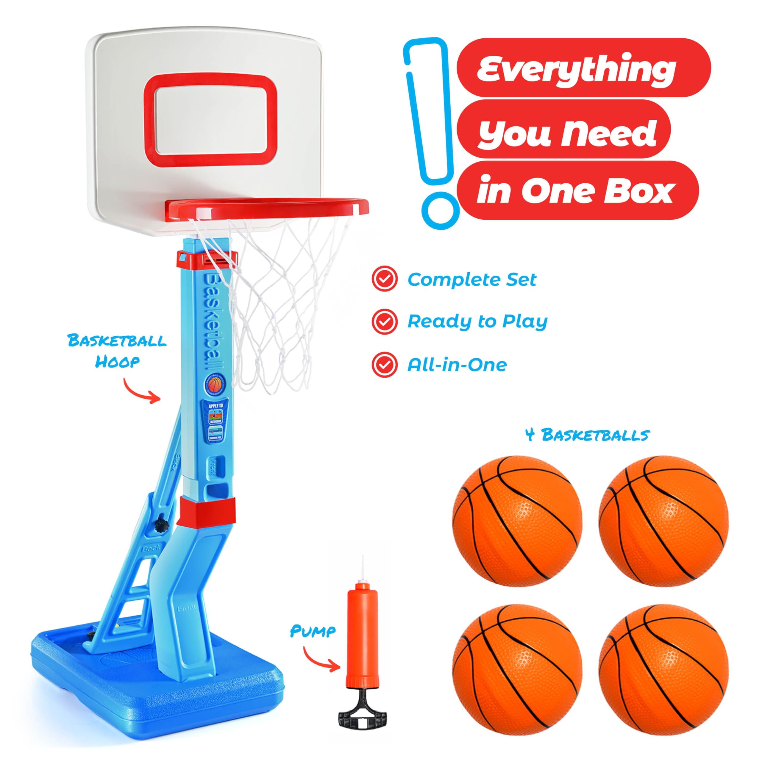 Aro de Baloncesto para Niños Play22 - Ajustable en Altura, - Imagen 6