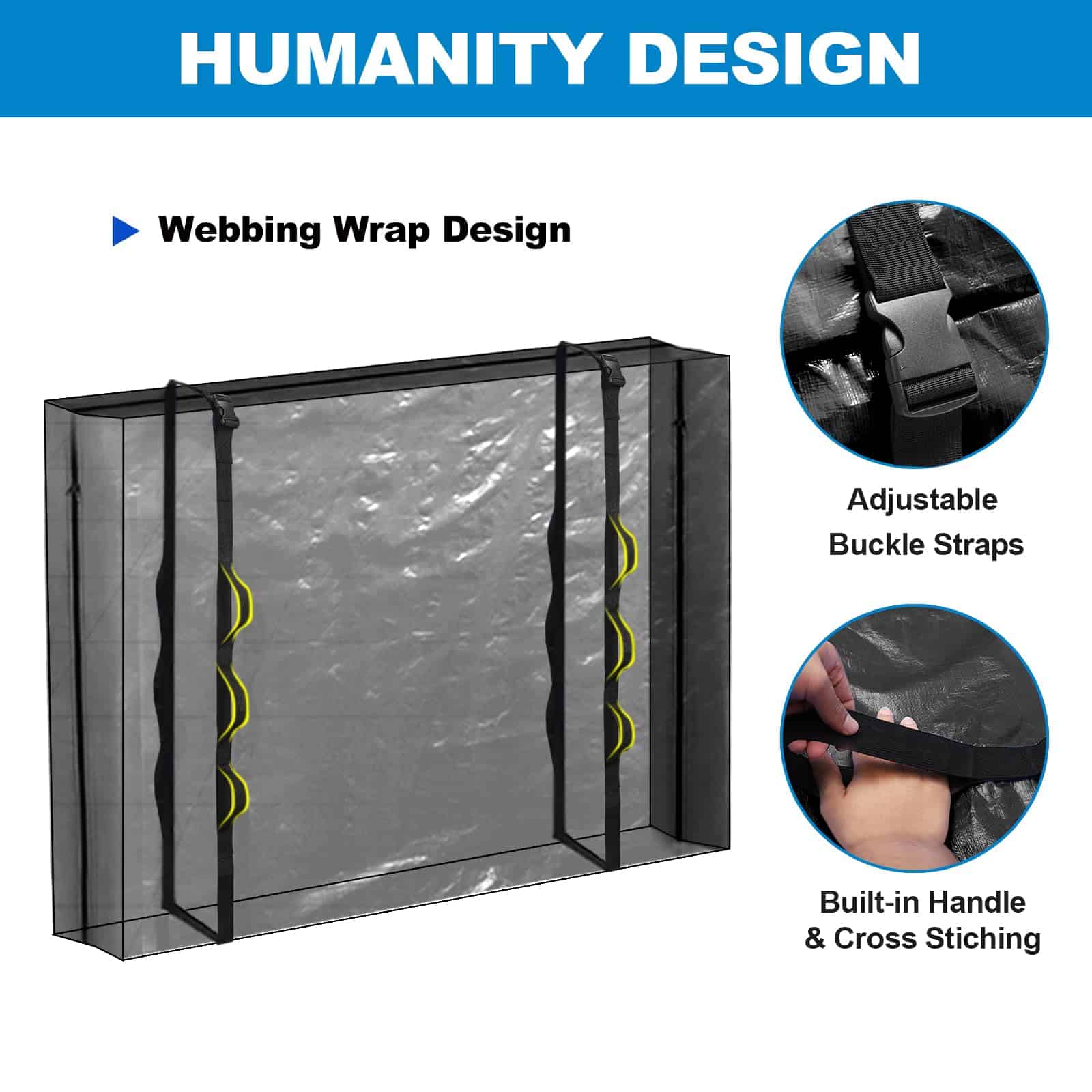 Funda de colchón pesada TICONN con asa total y hebillas - Imagen 5