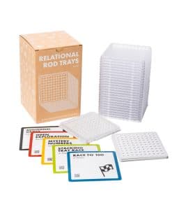 Bandejitas de Relación para Barras Cuisenaire (Set de 25