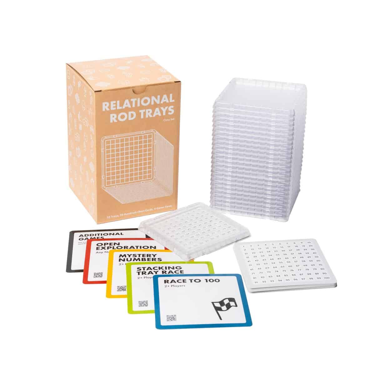 Bandejitas de Relación para Barras Cuisenaire (Set de 25