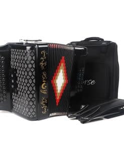 Acordeón de 34 Teclas para Caballo, 12 Bajos 3 Filas F/B/E