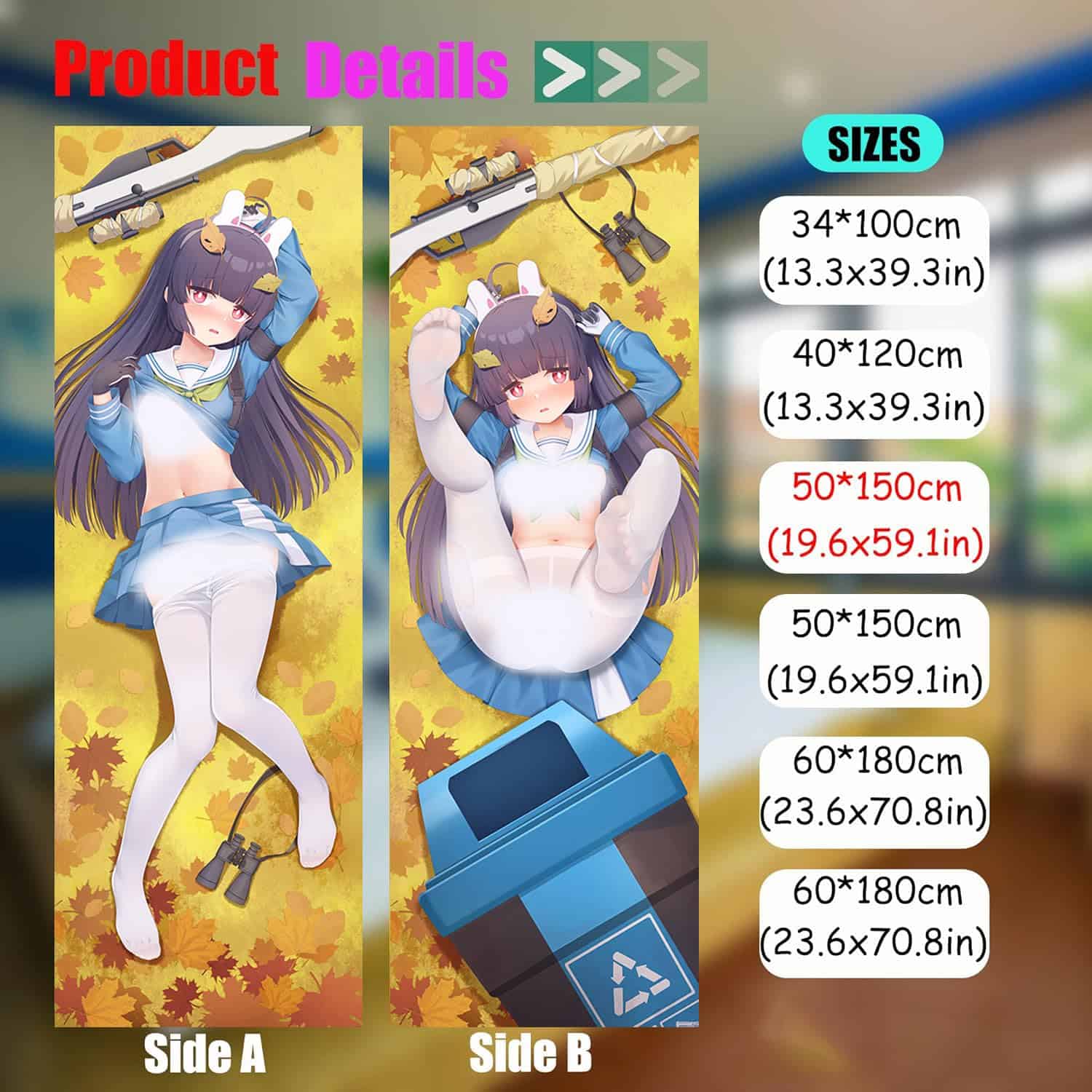 Funda de almohada Dakimakura Anime Blue -Kasumizawa Miyu - Imagen 4