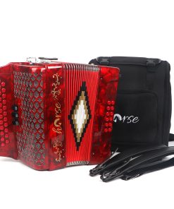 Acordeón de 34 teclas para caballos, GCF 12 bajos 3 filas,