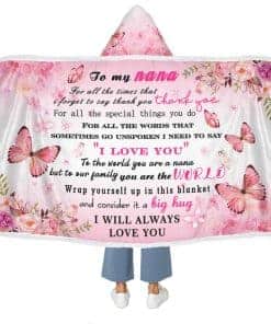 Regalos de Touchbetter para Nana, Manta con Capucha para