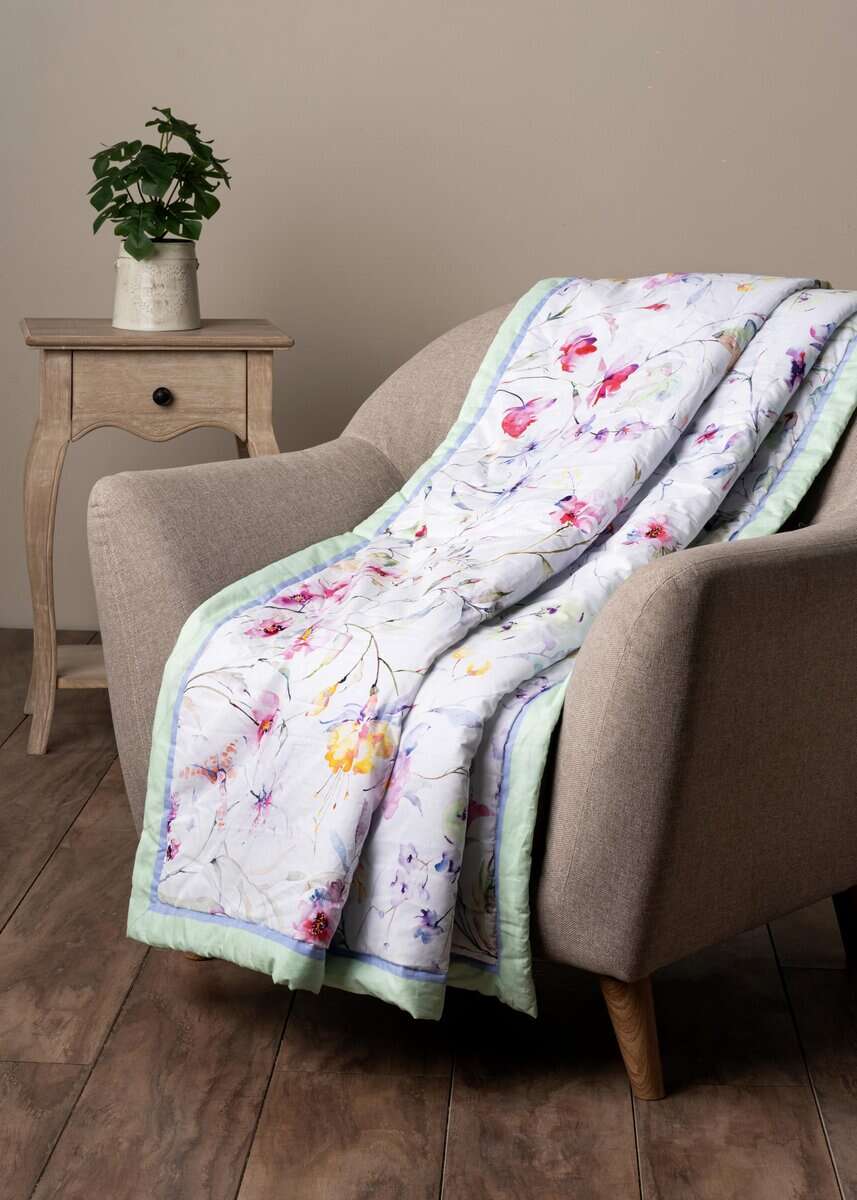 Manta de algodón floral de verano Maison d' Hermine para - Imagen 5