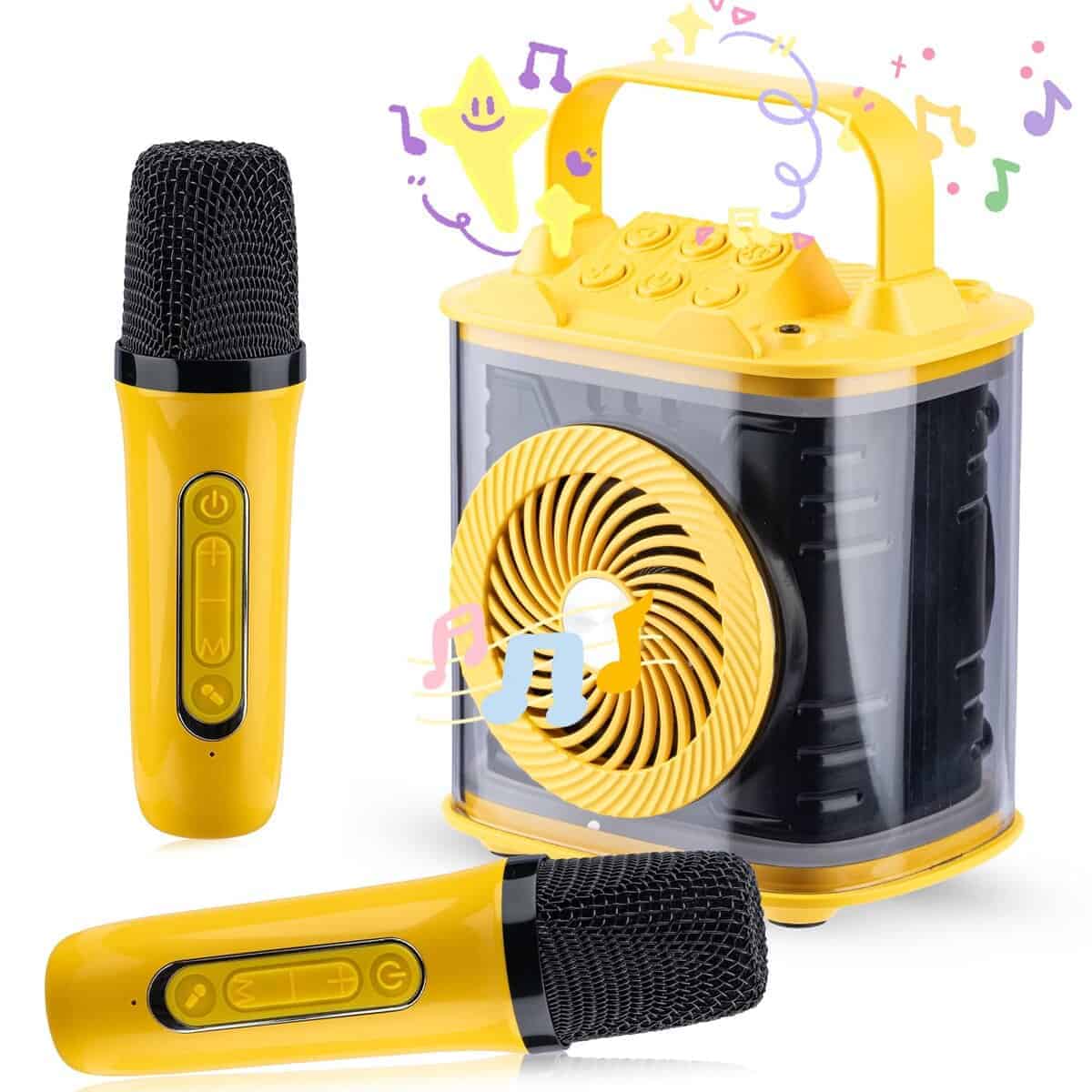 Mini Máquina de Karaoke para Niños y -Amarillo