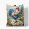 Manta de Pollo Rooster Fleece Throw Blanket Super Suave