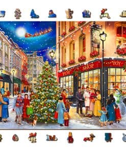 Rompecabezas de Navidad de Madera de 1000 Piezas - Calle de