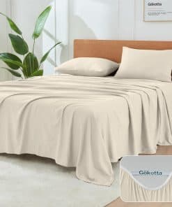 Juego de sábanas GOKOTTA de 3 piezas Twin XL, 15 pulgadas