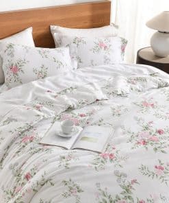 Juego de Edredón Floral para Cama King FineStichery - Juego
