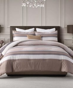 Edredón de Tamaño Queen DDUOXIN - Moderno Rayas de Algodón