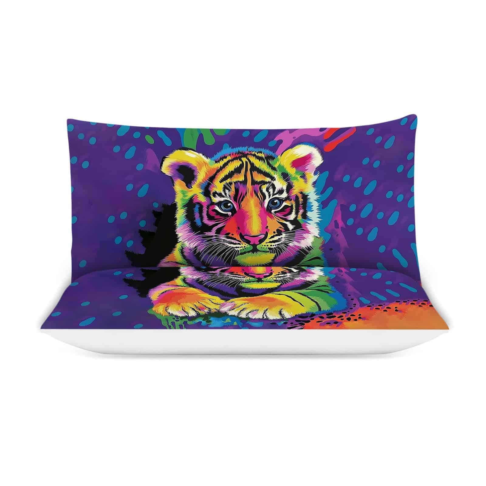 Juego de Ropa de Cama con Tema de Tigre Juego de Edredón - Imagen 4