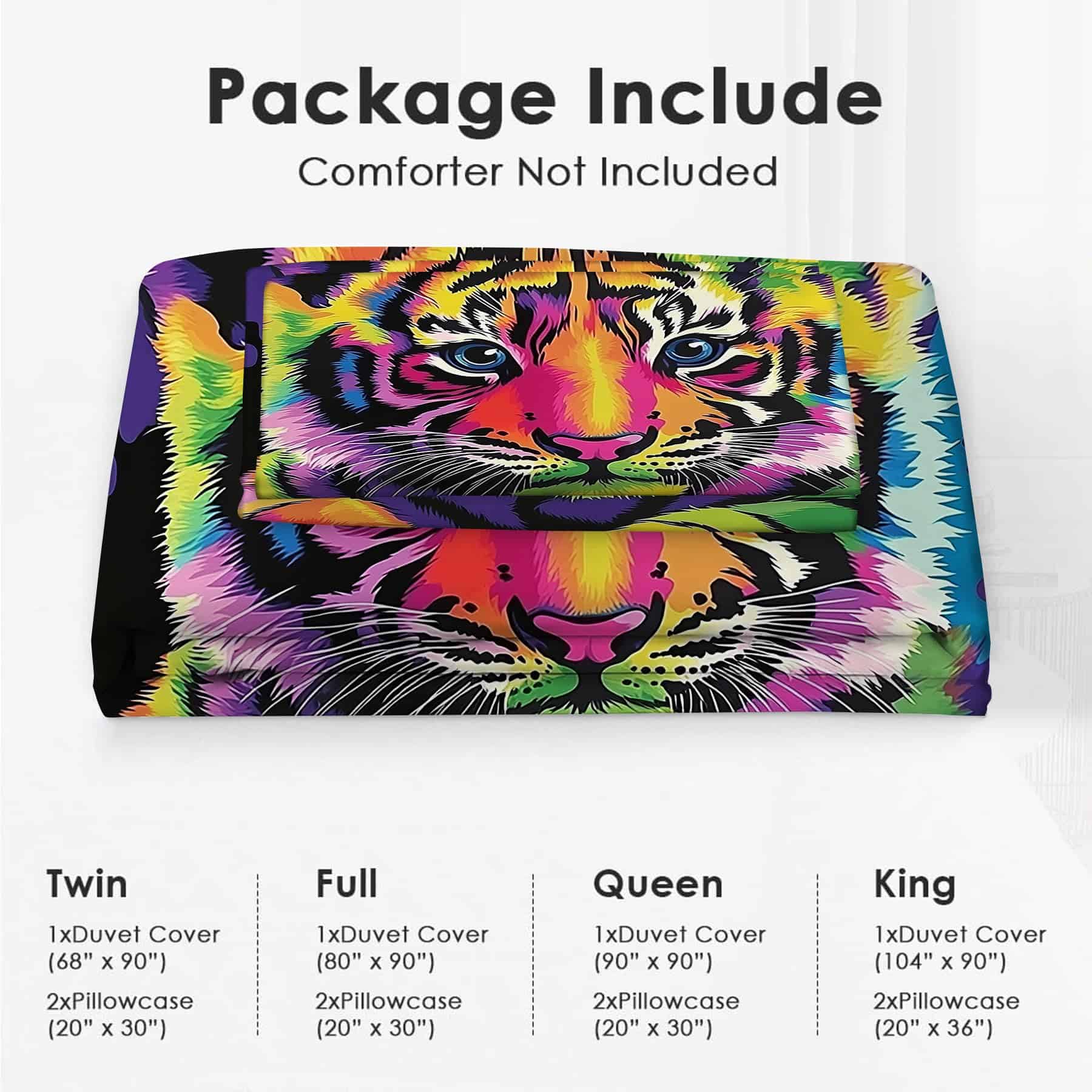 Juego de Ropa de Cama con Tema de Tigre Juego de Edredón - Imagen 3