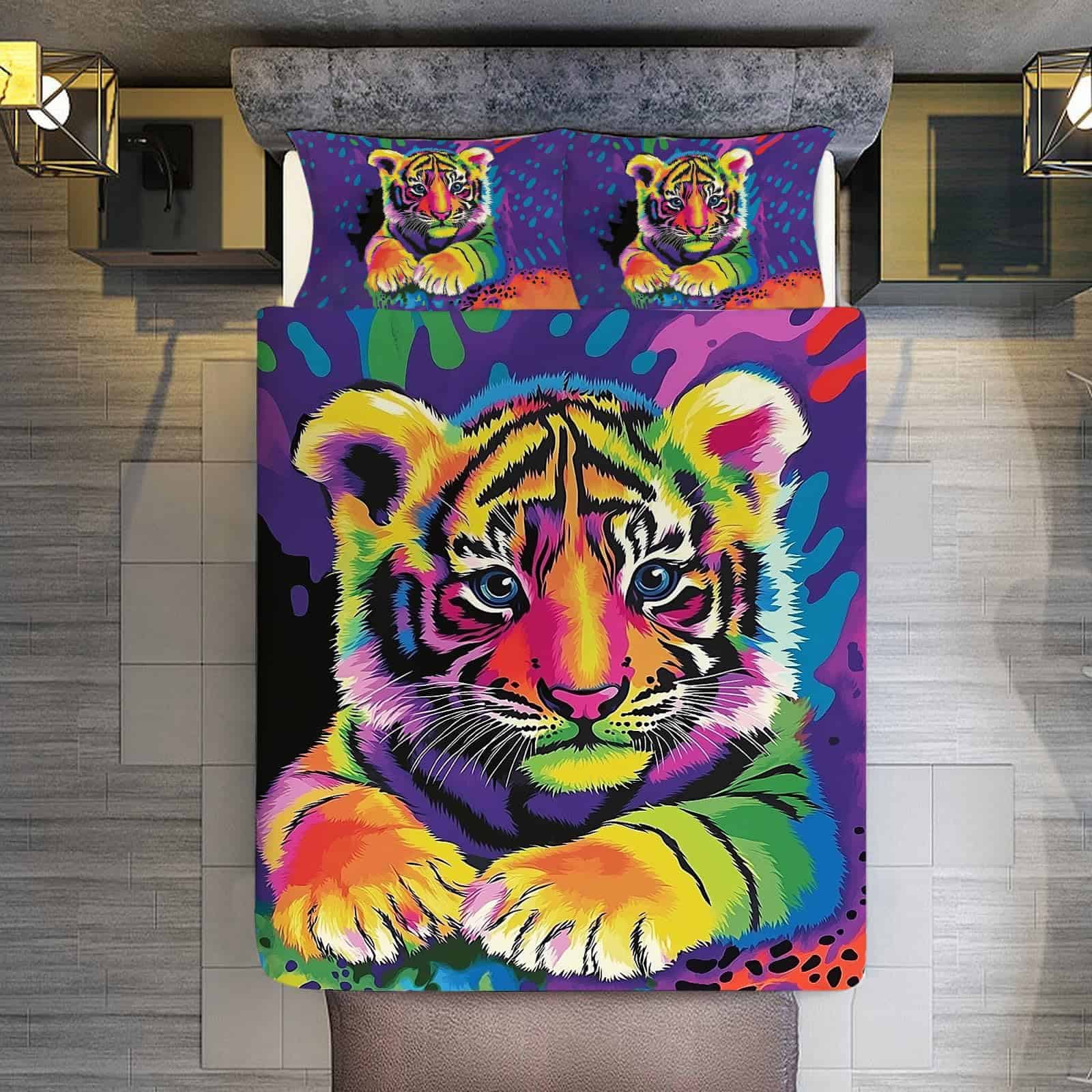 Juego de Ropa de Cama con Tema de Tigre Juego de Edredón - Imagen 5