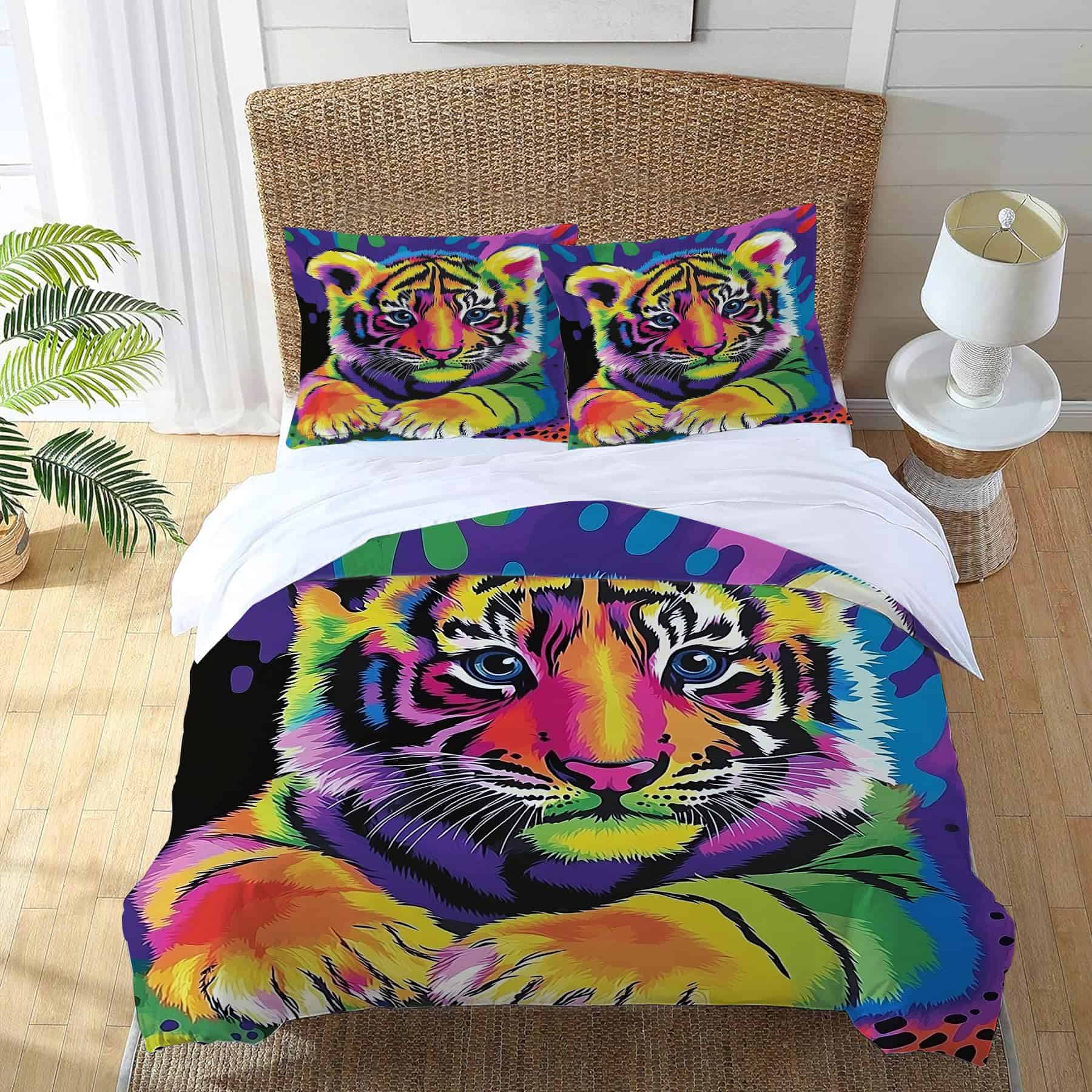 Juego de Ropa de Cama con Tema de Tigre Juego de Edredón - Imagen 6