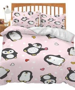 Juego de cama de pingüinos Juego de colcha de pingüinos