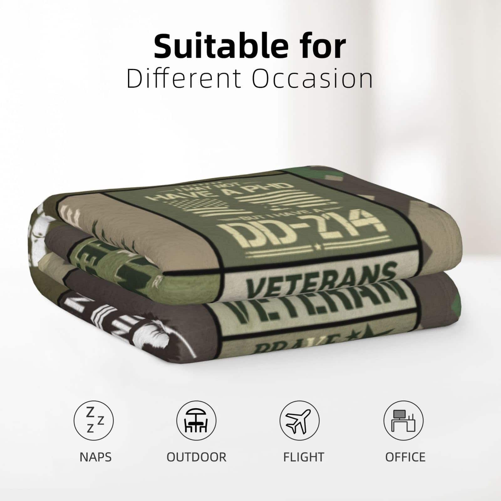 Regalos para veteranos, Manta para veteranos 60" x 50", - Imagen 7