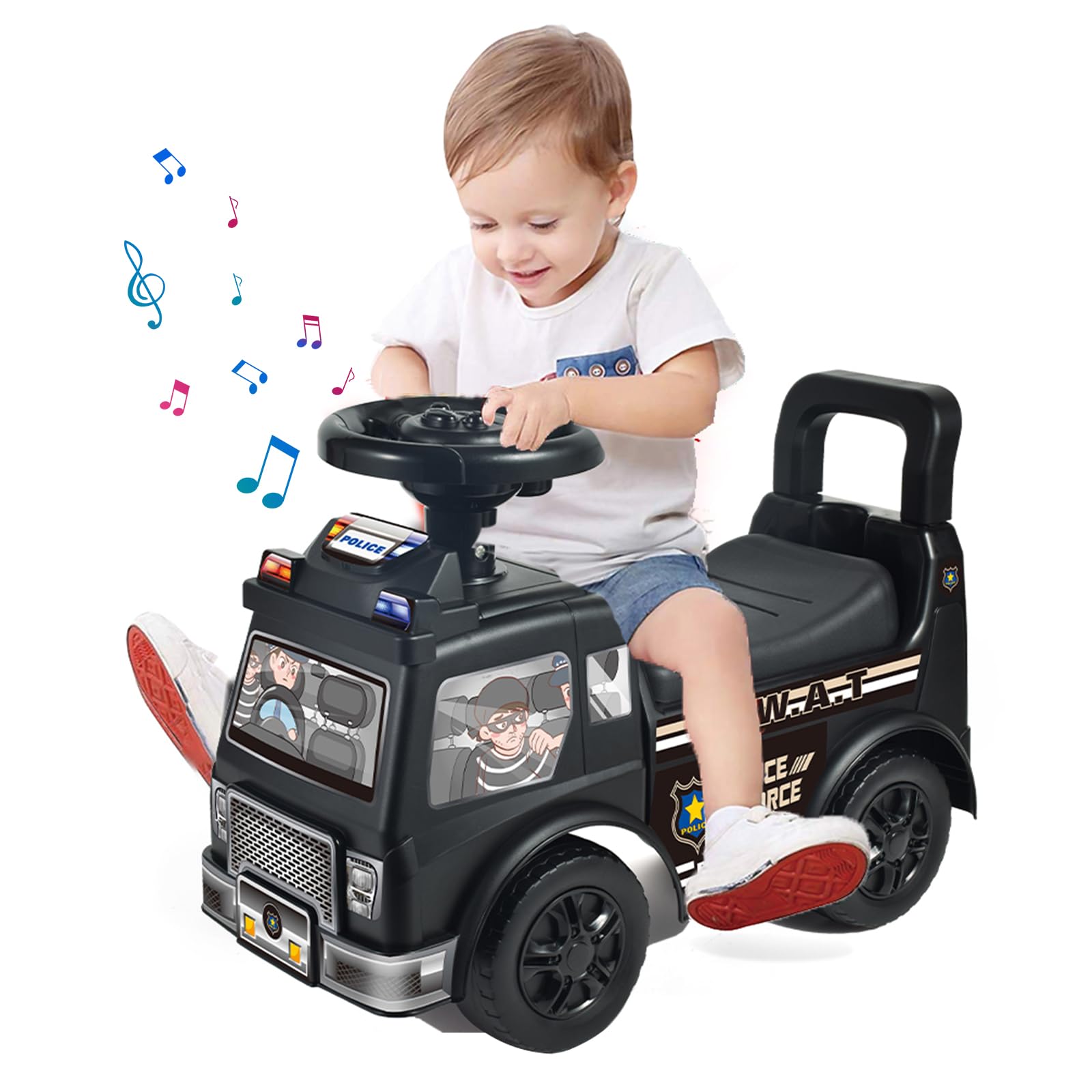 HAHONIA Ride On Push para Niños de 3 Años, Juguete de Paseo