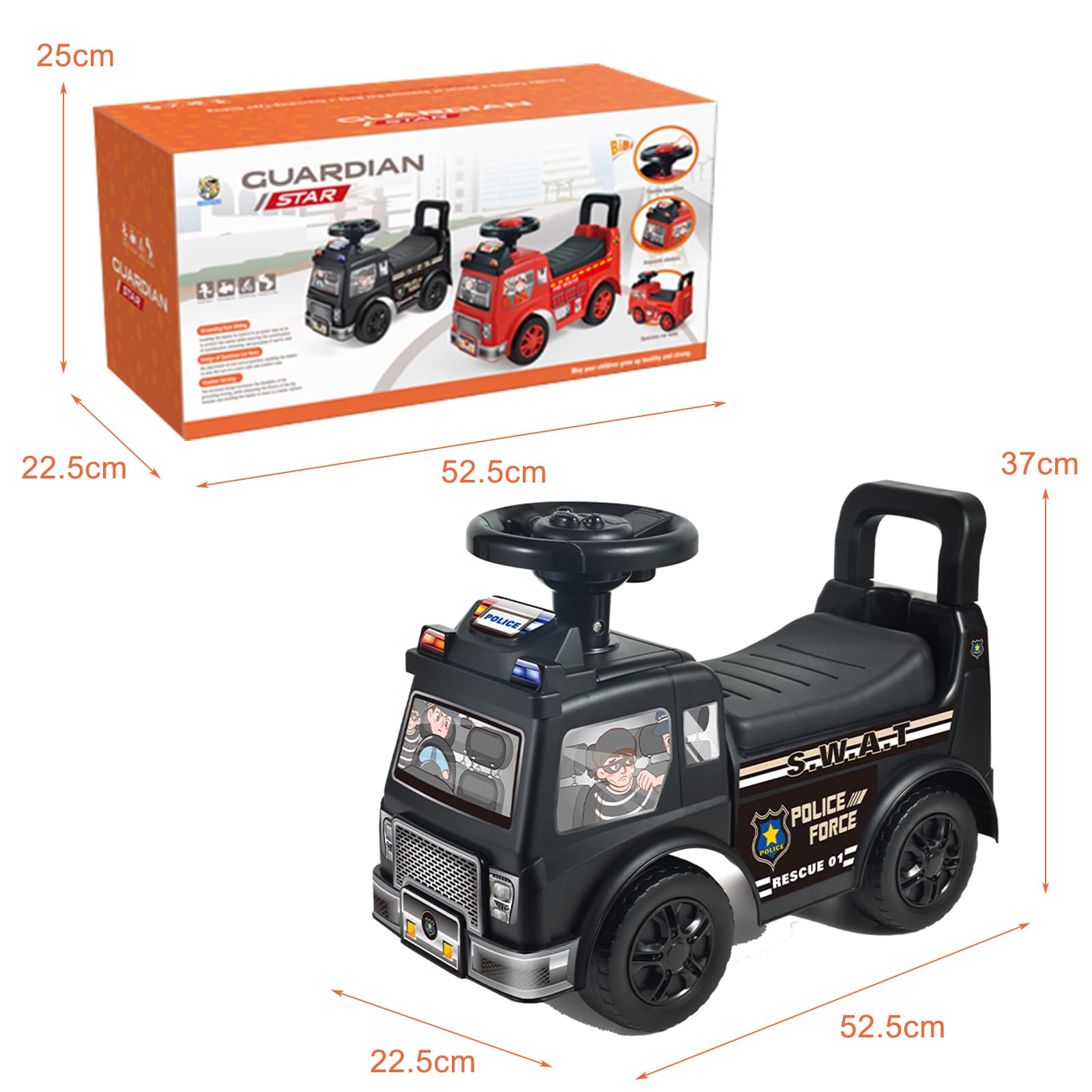 HAHONIA Ride On Push para Niños de 3 Años, Juguete de Paseo - Imagen 6