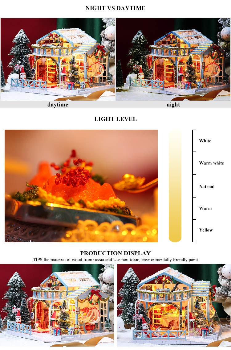 YKSAMU Kit de Casa de Muñecas en Miniatura DIY con Muebles, - Imagen 4