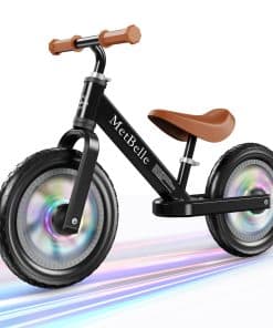 Bicicleta de Equilibrio para Niños con Luces Coloridas,