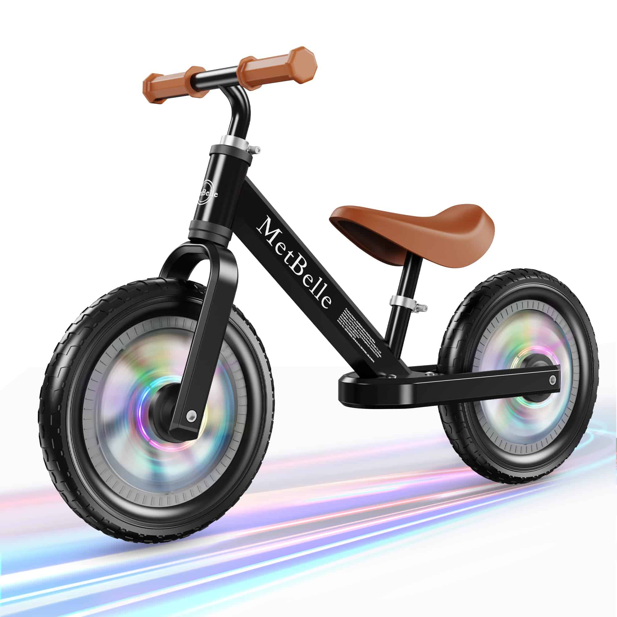 Bicicleta de Equilibrio para Niños con Luces Coloridas,