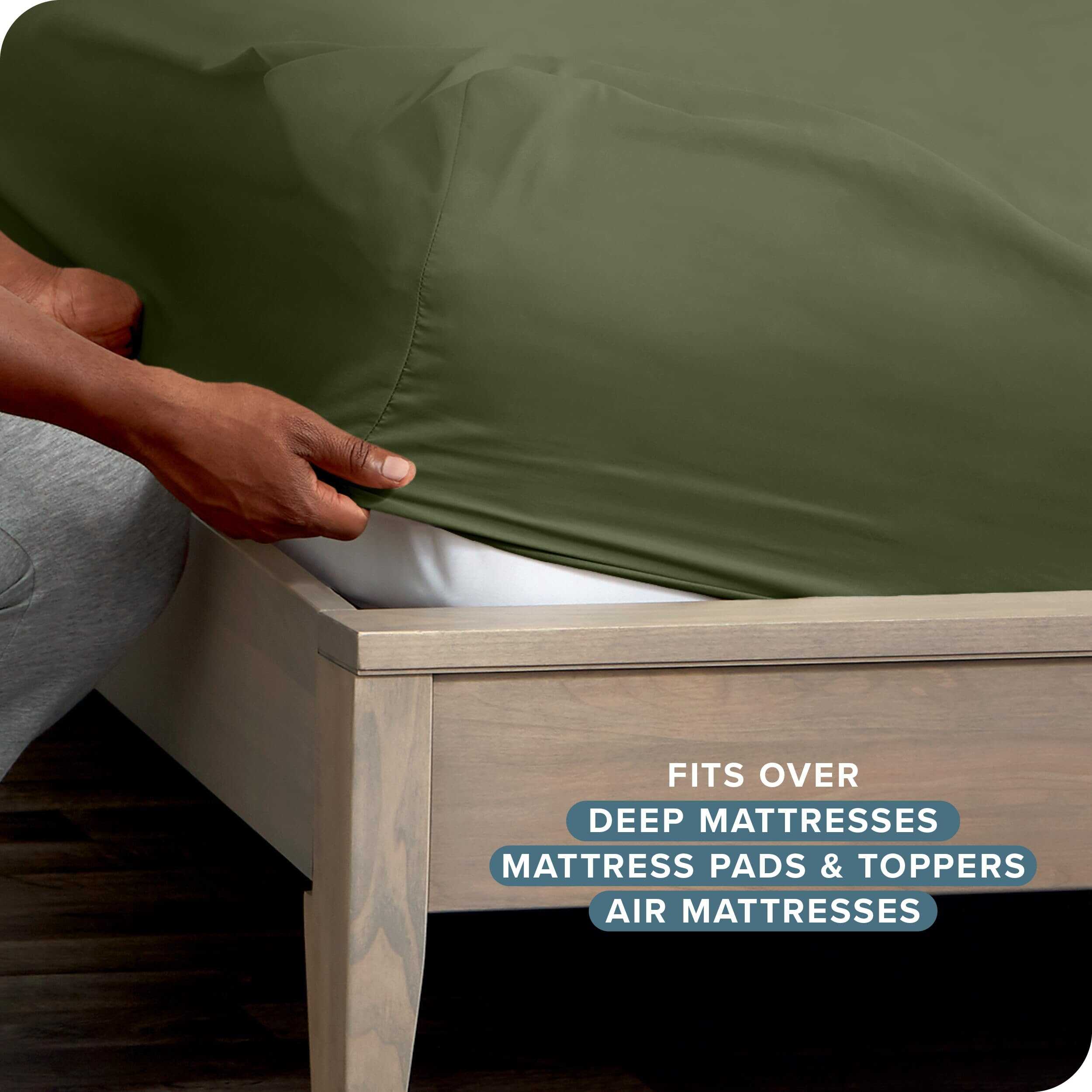 Juego de sábanas King Bare Home - Bolsillos profundos de 22 - Imagen 6