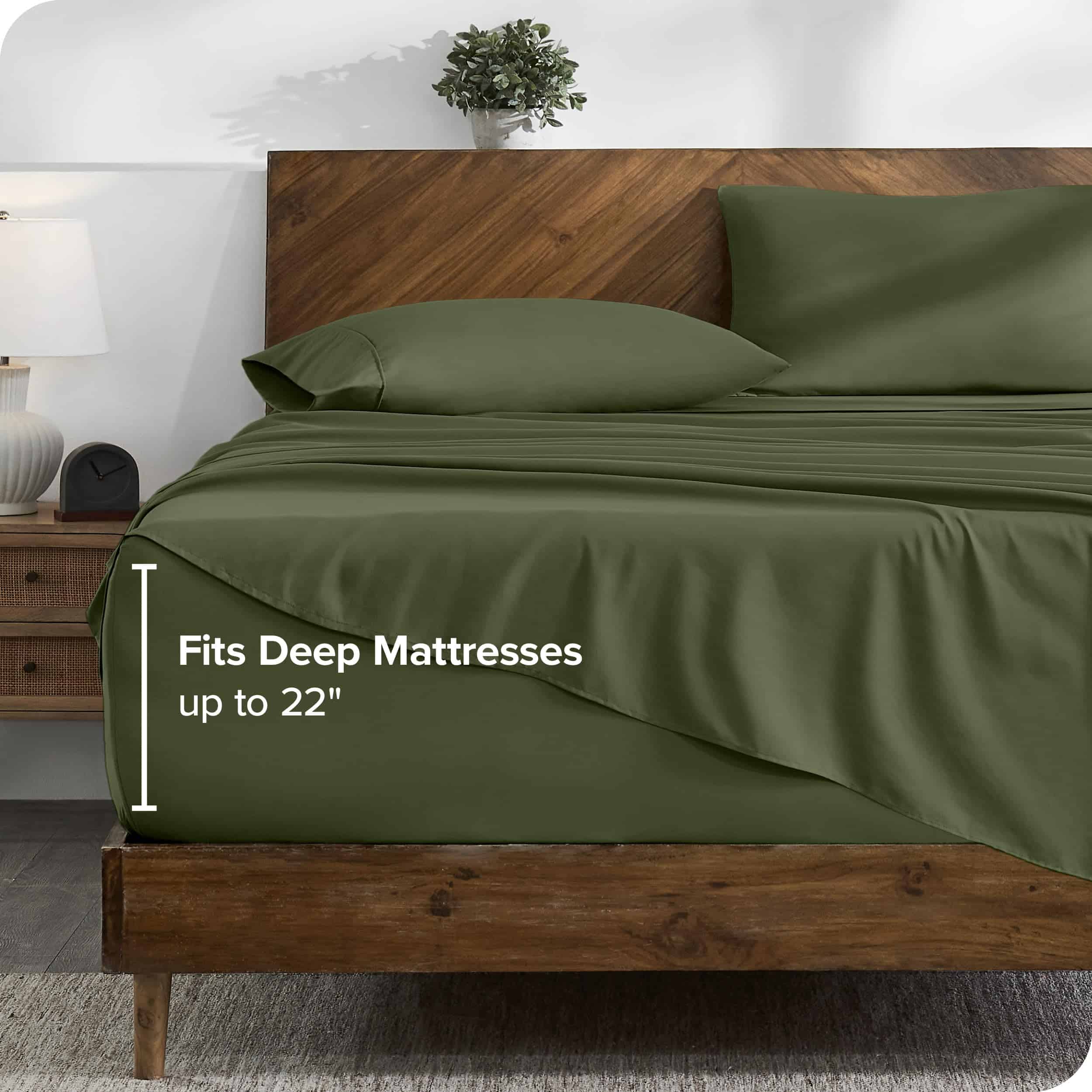 Juego de sábanas King Bare Home - Bolsillos profundos de 22 - Imagen 4