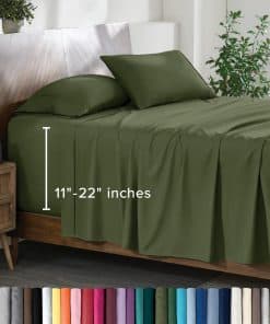 Juego de sábanas King Bare Home - Bolsillos profundos de 22