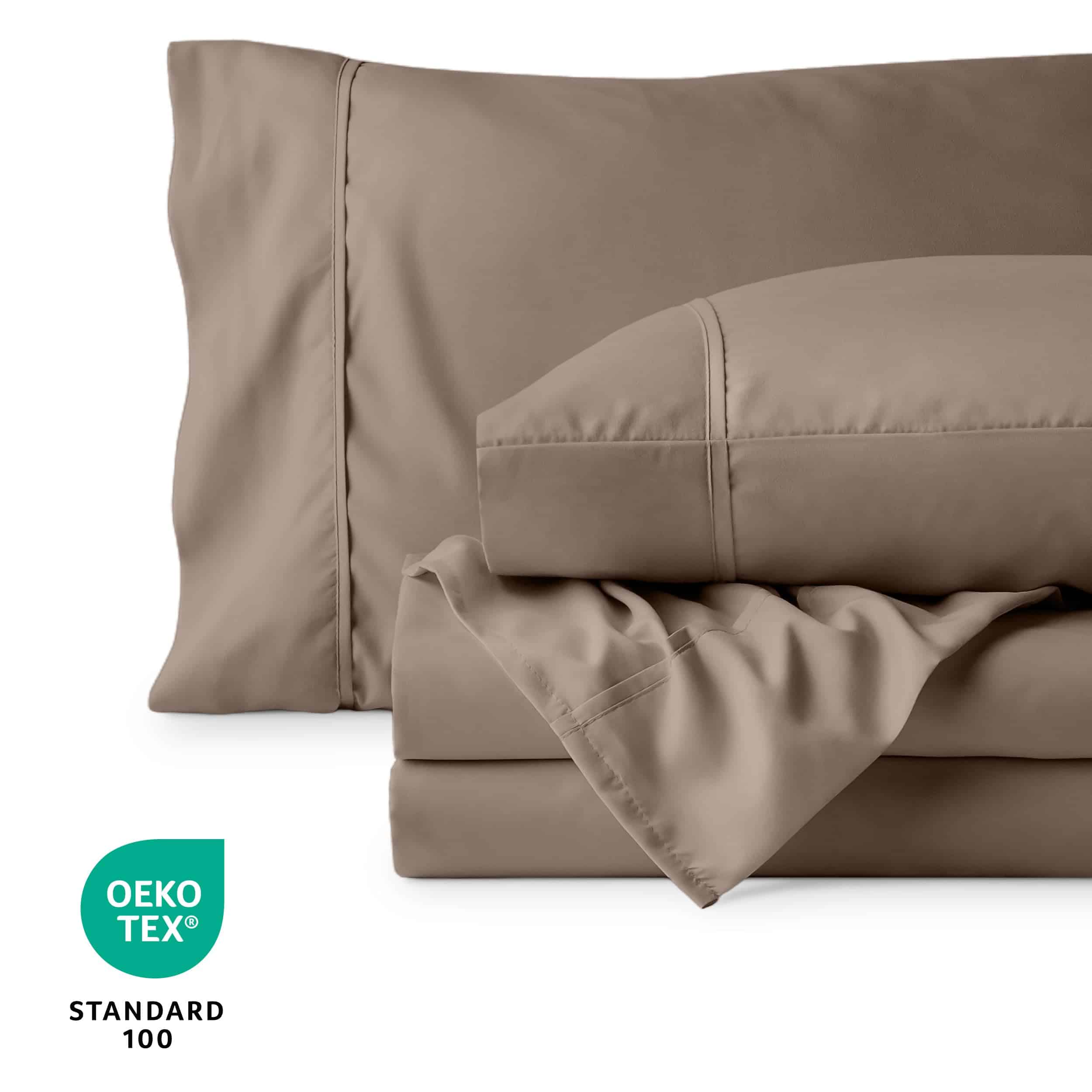 Juego de Sábanas Bare Home Twin XL - Bolsillos -Taupe - Imagen 8