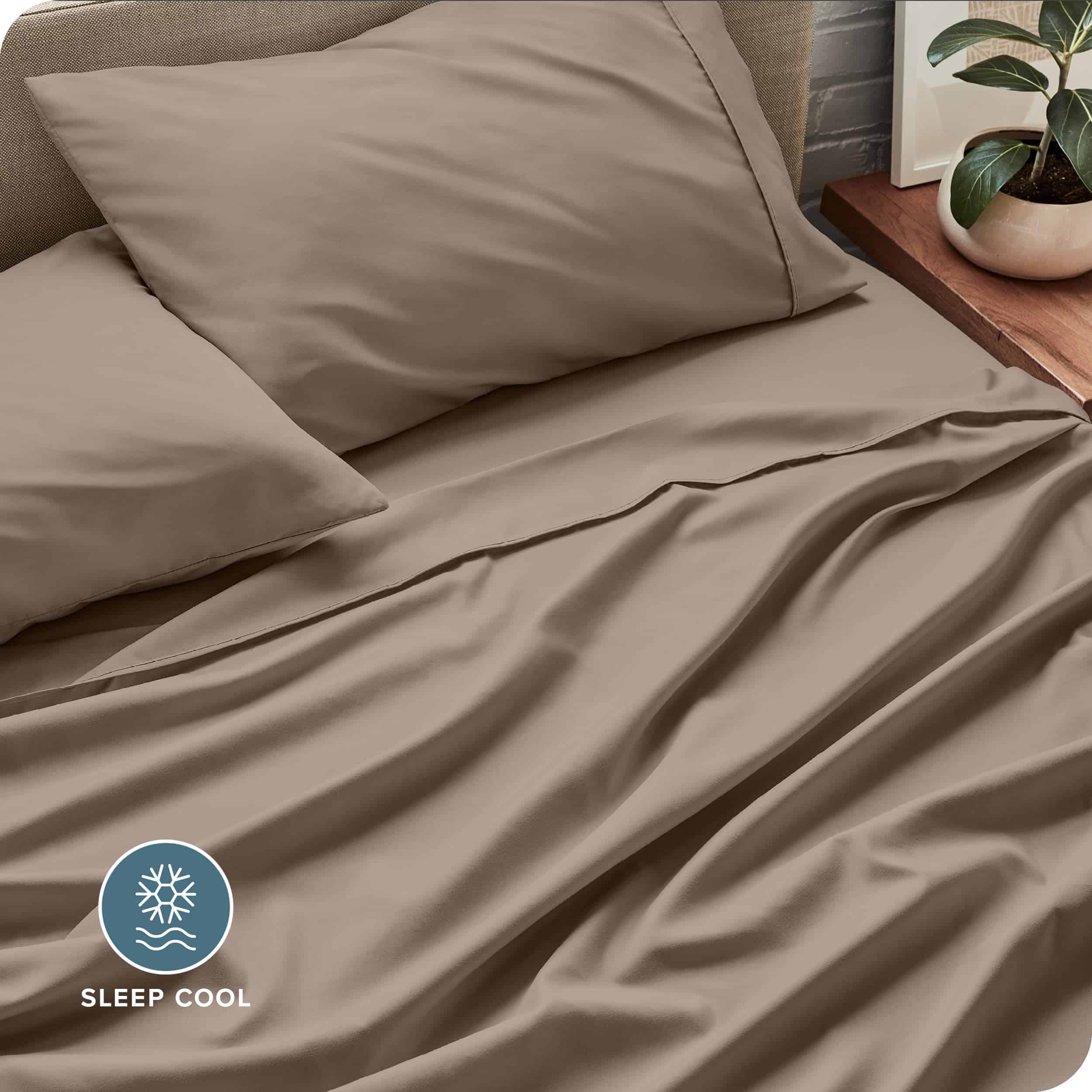 Juego de Sábanas Bare Home Twin XL - Bolsillos -Taupe - Imagen 5