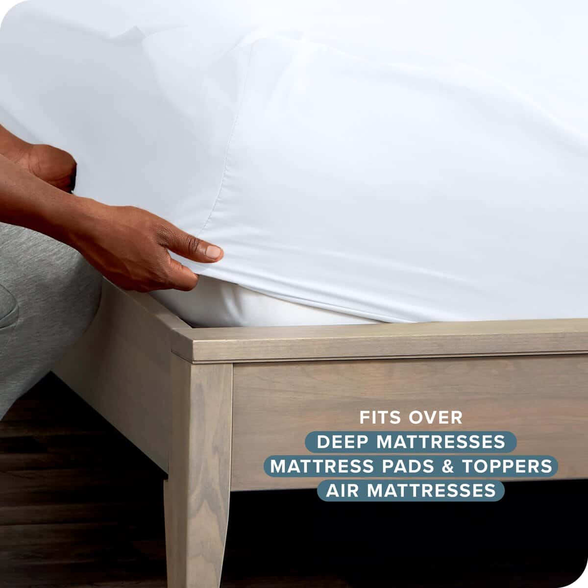 Juego de sábanas split king Bare Home - Bolsillos profundos - Imagen 7