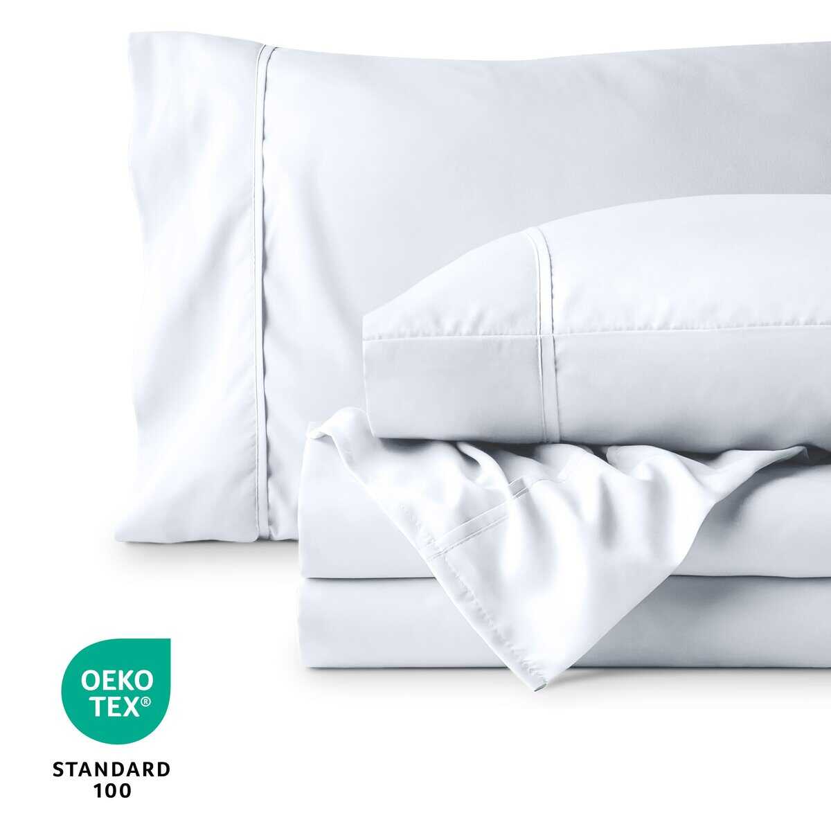 Juego de sábanas split king Bare Home - Bolsillos profundos - Imagen 9
