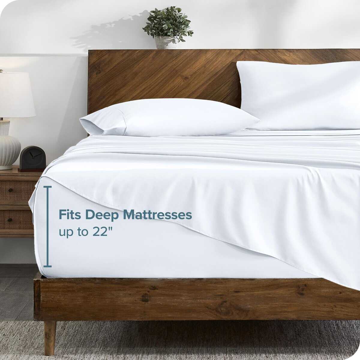 Juego de sábanas split king Bare Home - Bolsillos profundos - Imagen 5