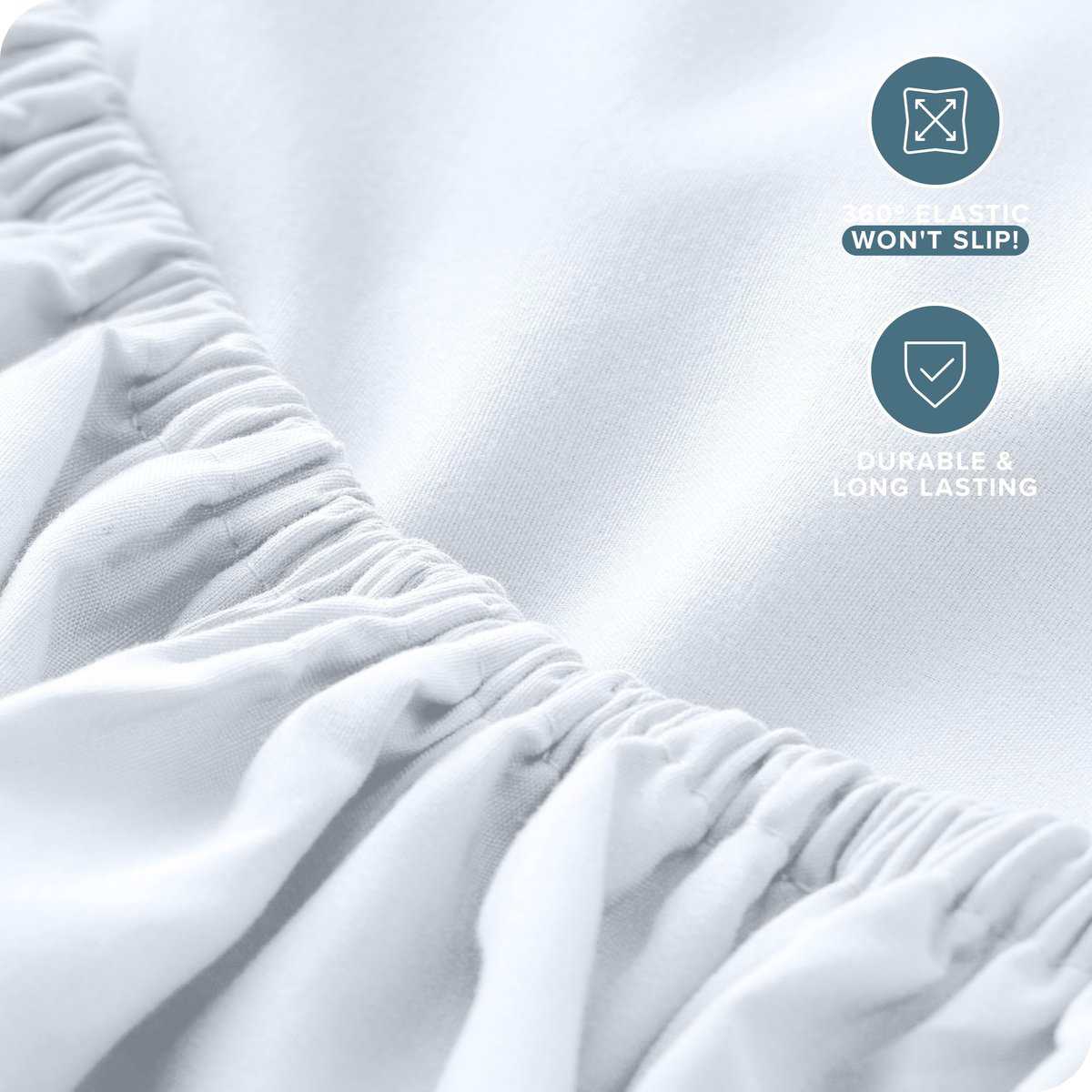 Juego de sábanas split king Bare Home - Bolsillos profundos - Imagen 8