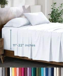 Juego de sábanas split king Bare Home - Bolsillos profundos