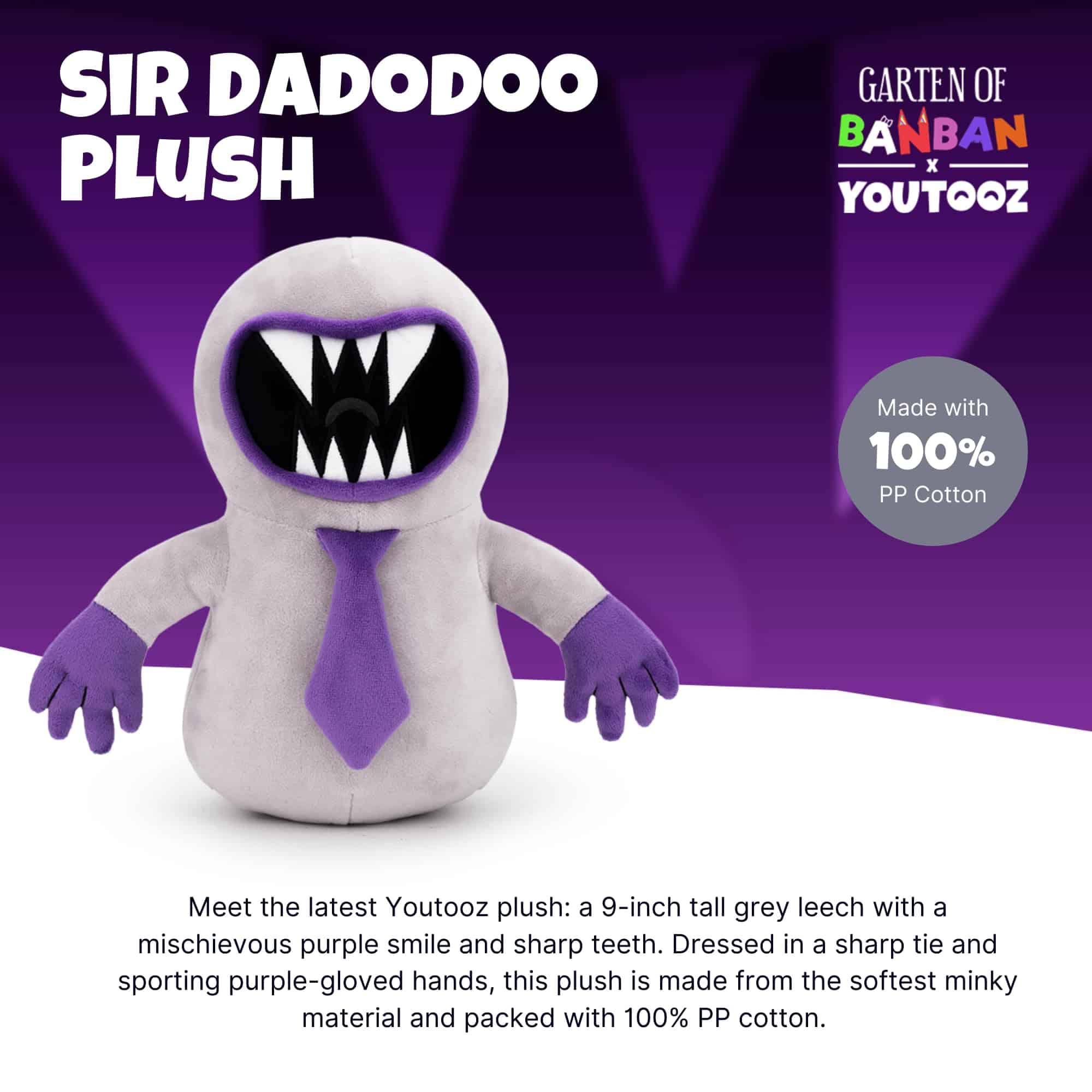 Peluche YouTooz Sir Dadadoo de 9 Pulgadas Garten of Banban, - Imagen 3