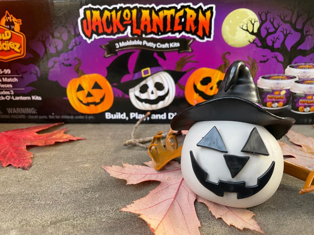 Kit de manualidades Jack-O-Lantern Build Buddiez de 12 - Imagen 8