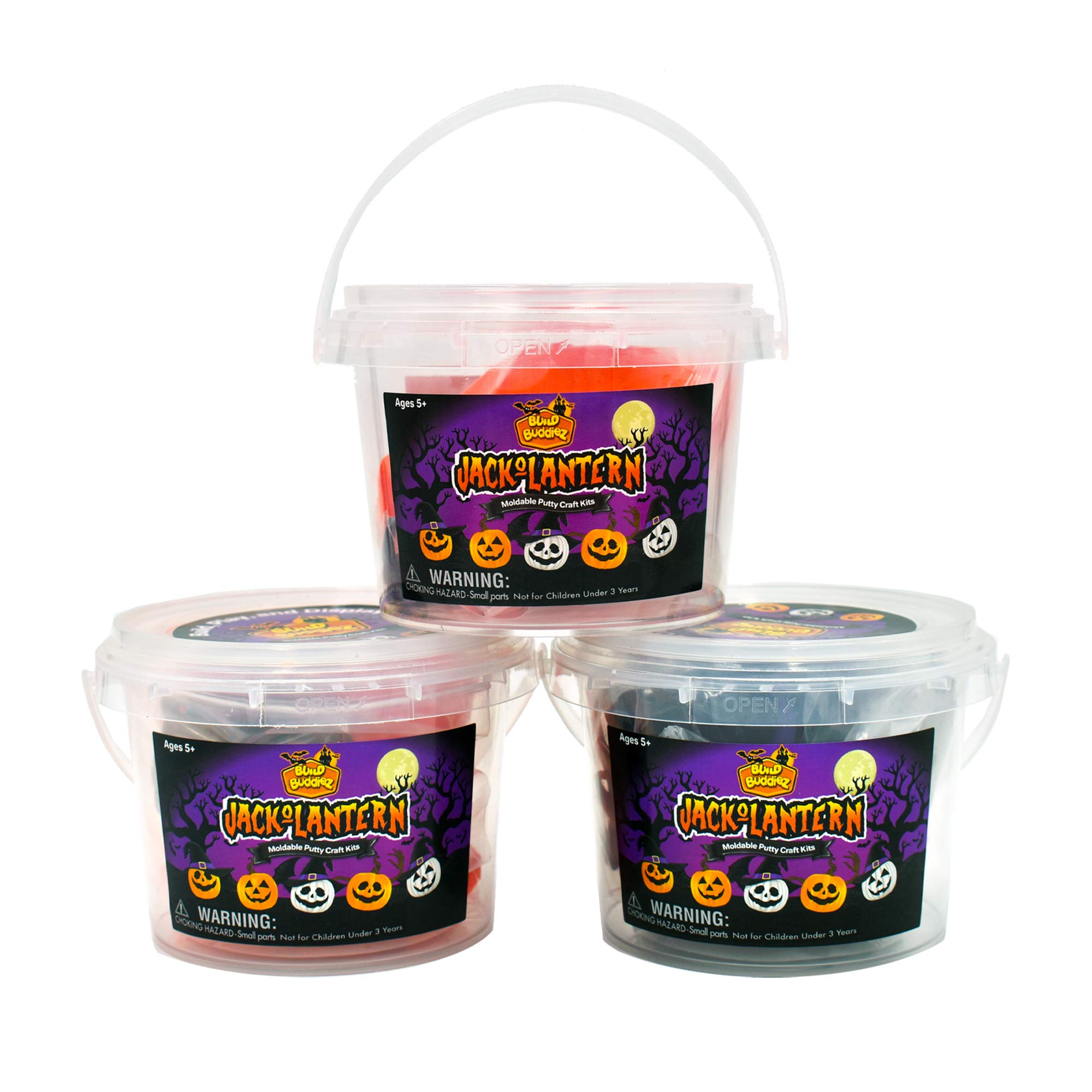 Kit de manualidades Jack-O-Lantern Build Buddiez de 12 - Imagen 3