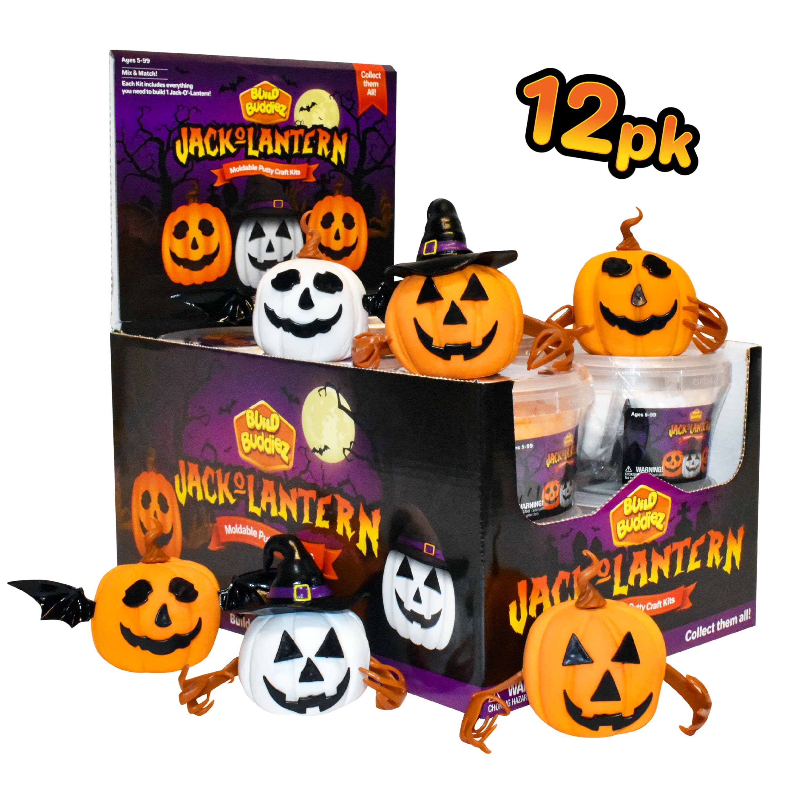 Kit de manualidades Jack-O-Lantern Build Buddiez de 12