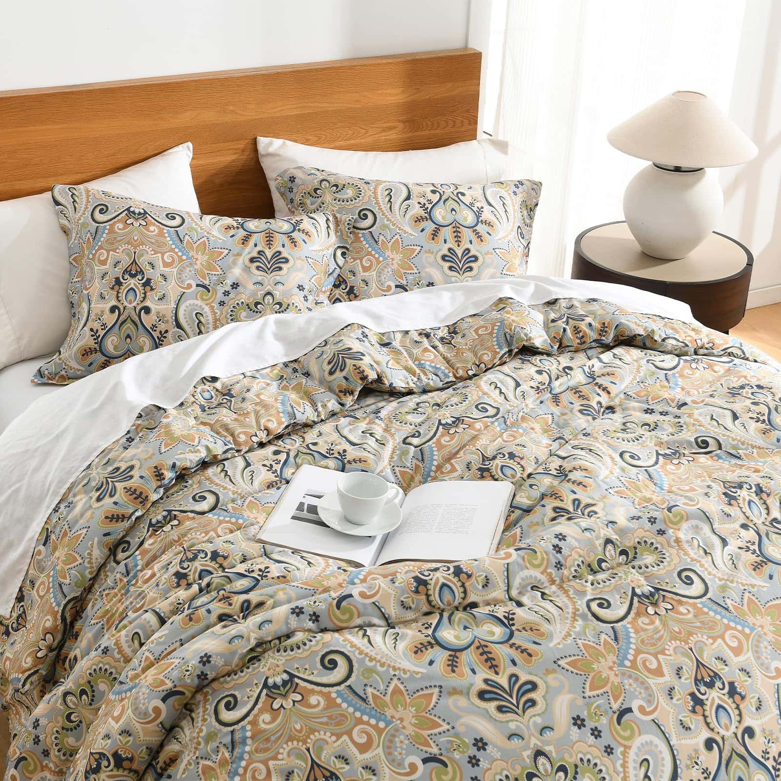 Juego de Conforter King Finlonte Damask, Conforter 100%