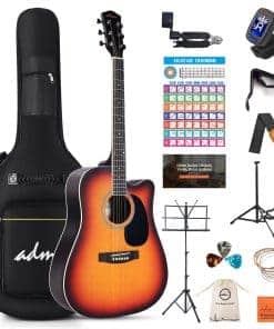 Kit de Guitarra Acústica ADM con Lección Gratuita para